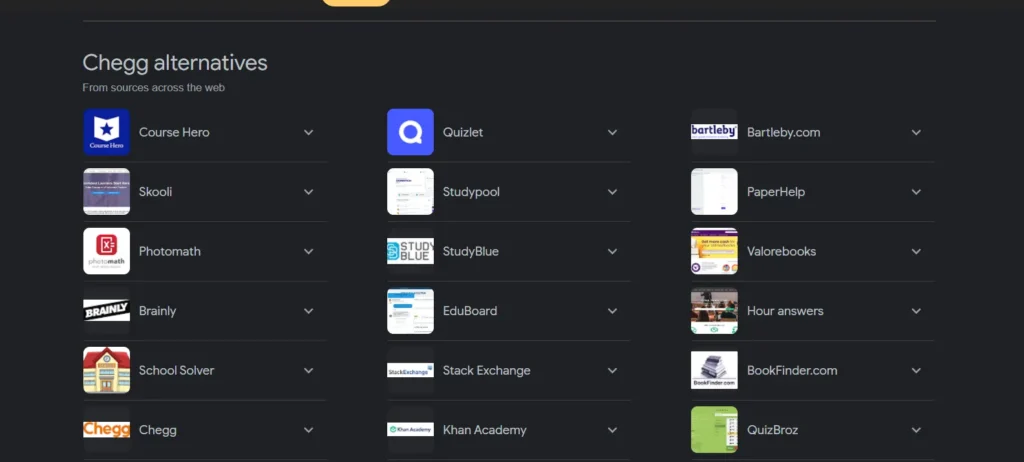 Try Chegg Alternative Websites to Get Answers