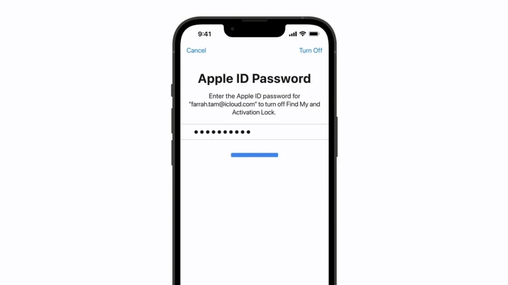 Enter your Apple ID and passcode when prompted